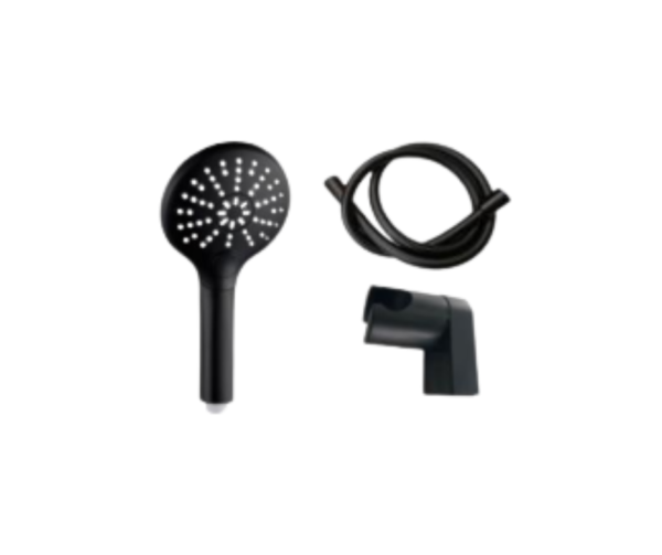 Hand Shower Set with Hose & Bracket Holder - Black